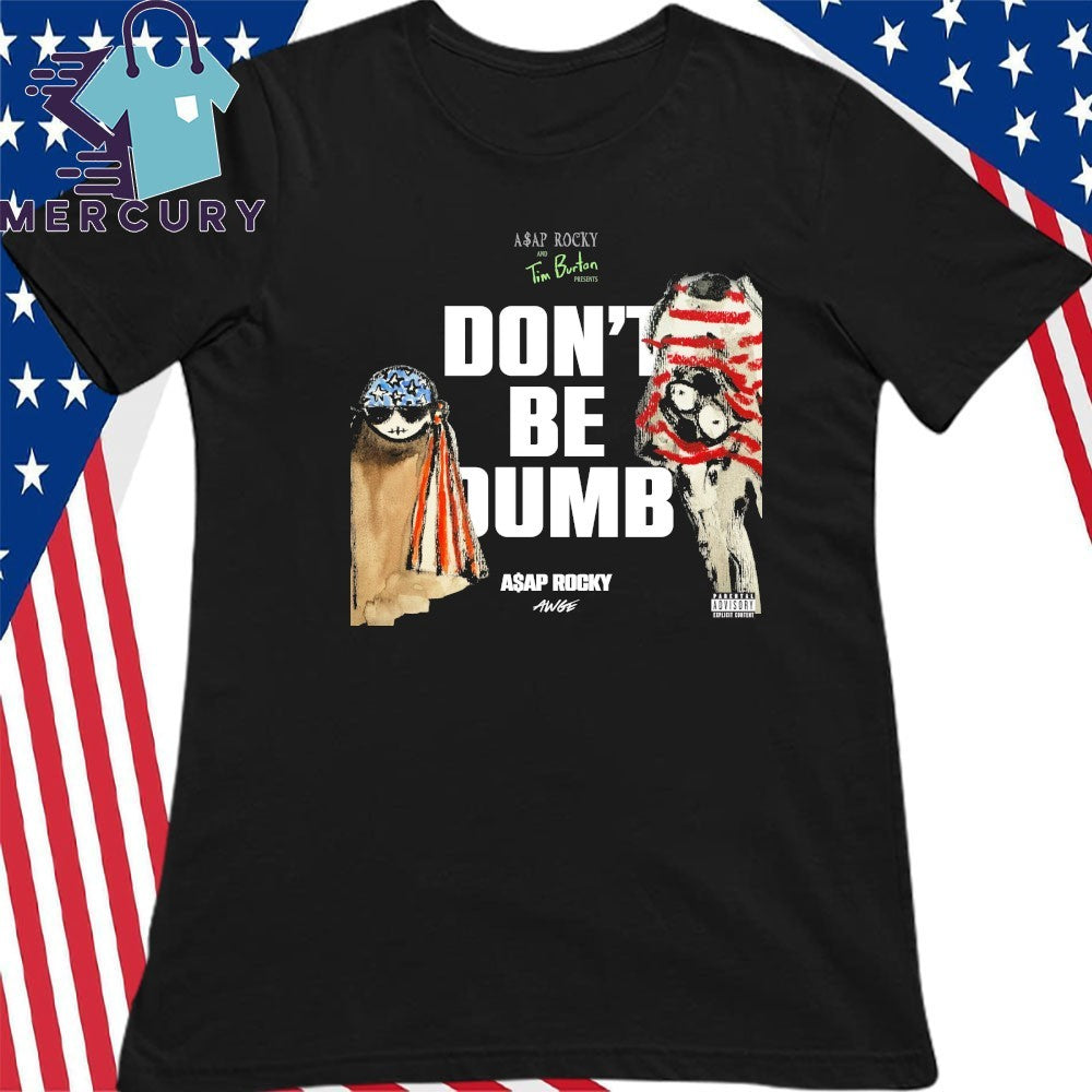 ASAP Rocky x Tim Burton Don’t Be Dumb Stars And Stripes Horror Shirt
