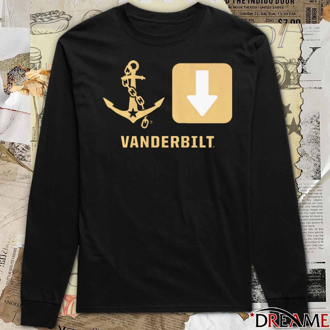 ASU Vanderbilt Commodores NCAA Anchor Down Symbols t-shirt