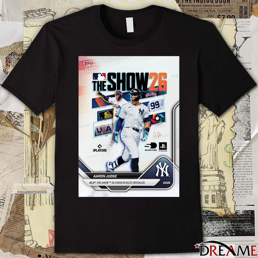 Aaron Judge MLB The Show 2026 Cover Athlete Revealed Signature Poster t-shirt