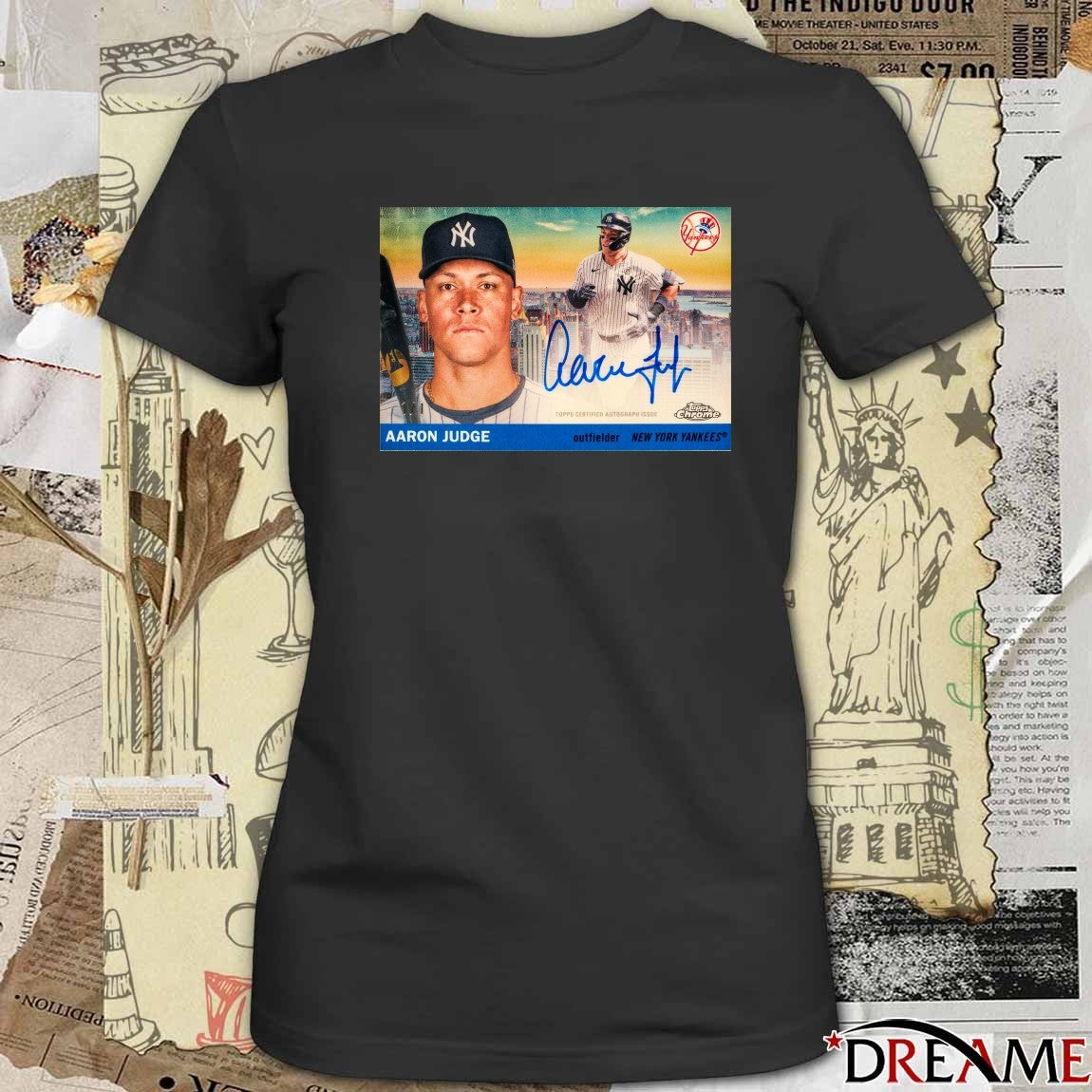 Aaron Judge New York Yankees 2025 Topps Certified Autograph Issue Signature t-shirt