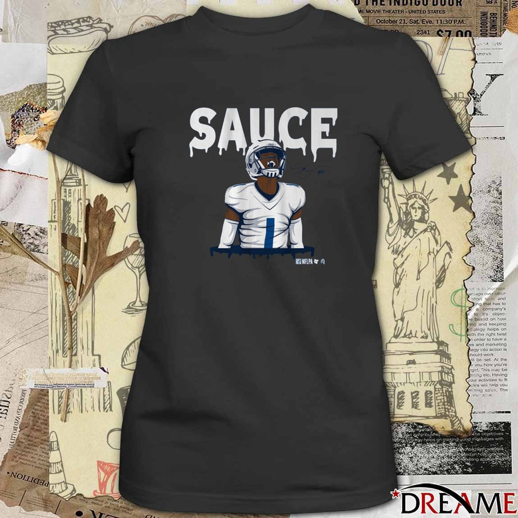 Ahmad Sauce Gardner The Drip Indy Indianapolis Colts Signature t-shirt