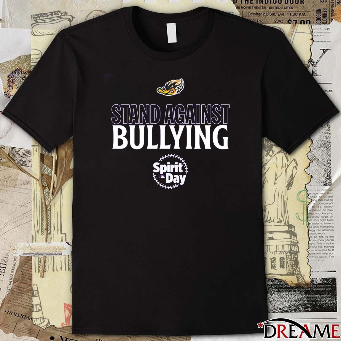 Akron RubberDucks Stand Against Bullying 2025 MLB Spirit Day t-shirt