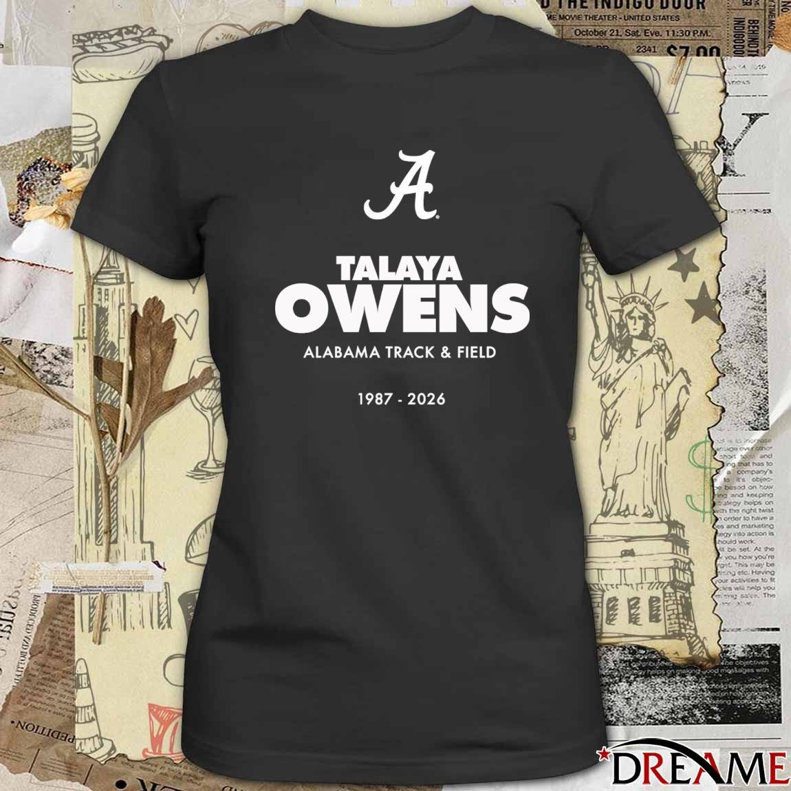 Alabama Track And Field Talaya Owens 1987-2026 t-shirt
