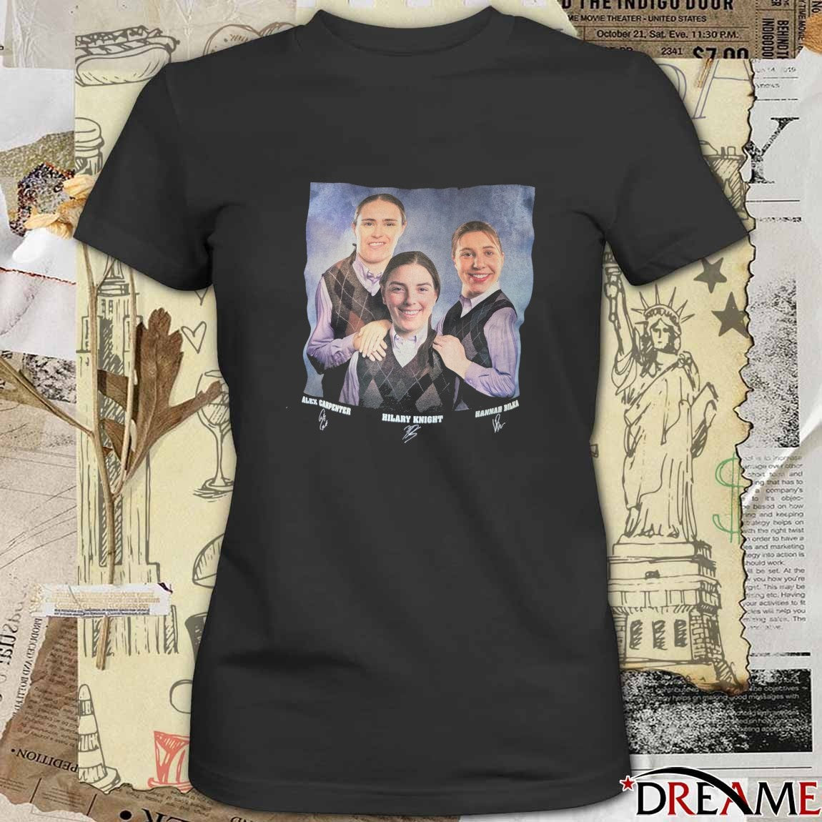 Alex Carpenter Hilary Knight Hannah Bilka Seattle Torrent Hockey Step Sisters Signatures t-shirt