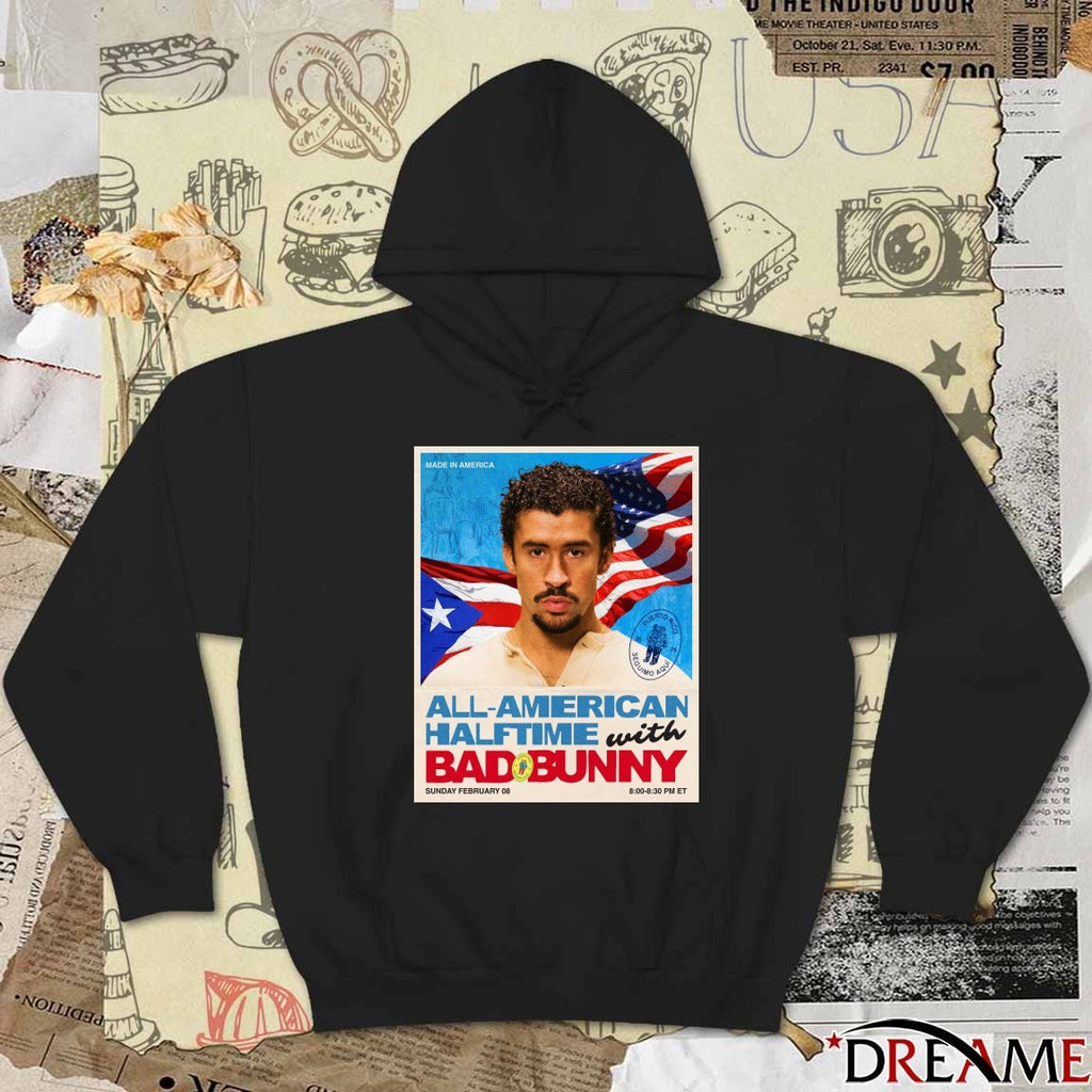 All-American Halftime With Bad Bunny February 8 2026 Poster t-shirt