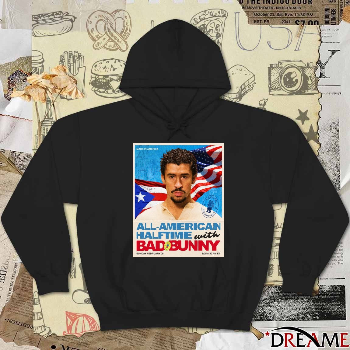 All-American Halftime With Bad Bunny February 8 2026 Poster t-shirt