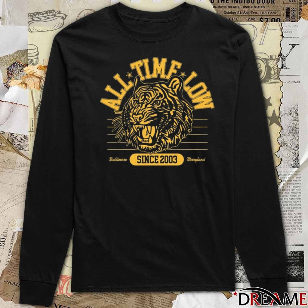 All Time Low Since 2003 Baltimore Maryland Tiger t-shirt