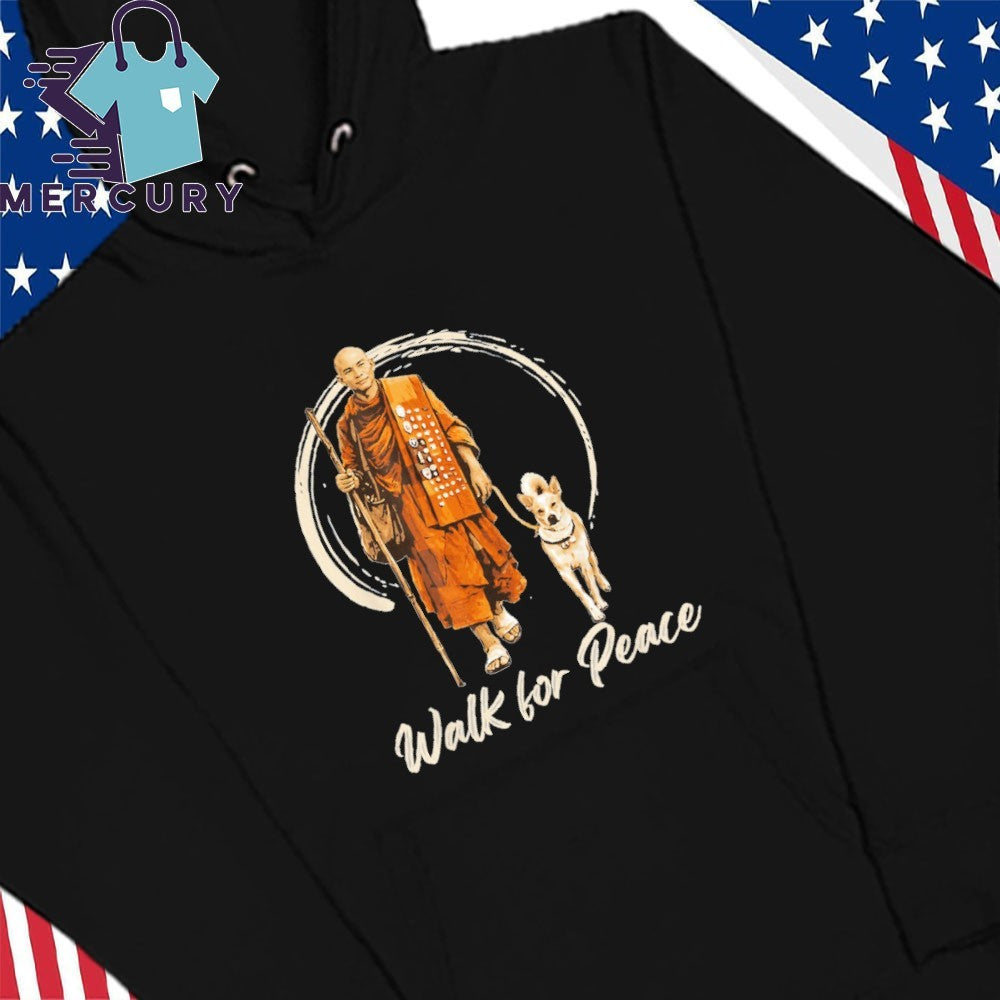 Aloka Dog Walk For Peace Monk & Peace Dog Shirt