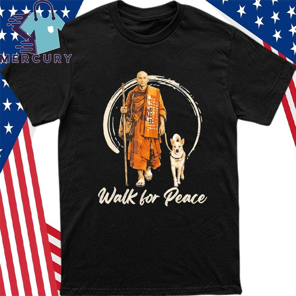 Aloka Dog Walk For Peace Monk & Peace Dog Shirt