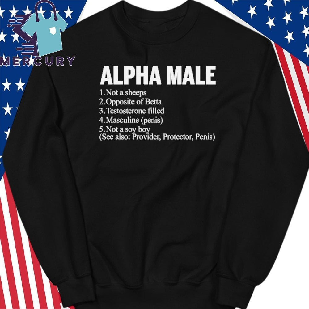 Alpha Male Not A Sheeps Opposite Of Betta Testosterone Filled Masculine Shirt