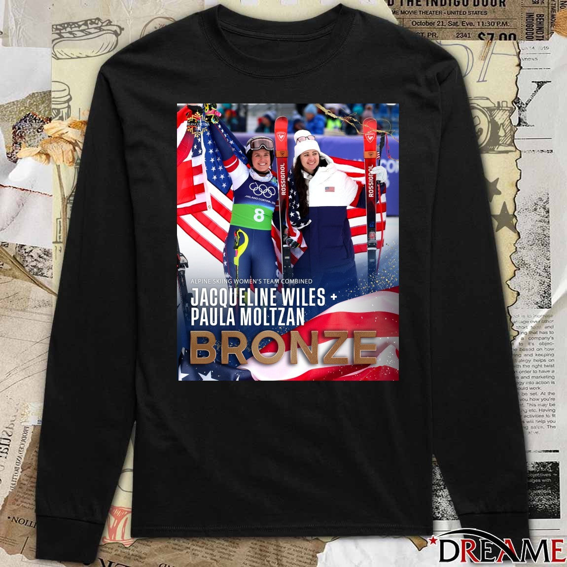 Alpine Skiing Women’s Team Combined Jackie Wiles And Paula Moltzan Bronze 2026 Poster t-shirt