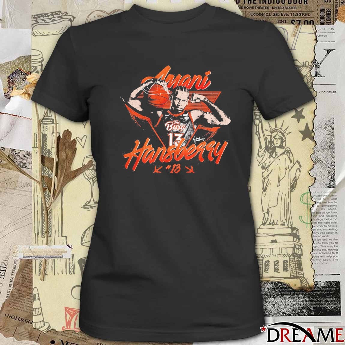 Amani Hansberry The Burg Virginia Tech Hokies basketball Signature t-shirt