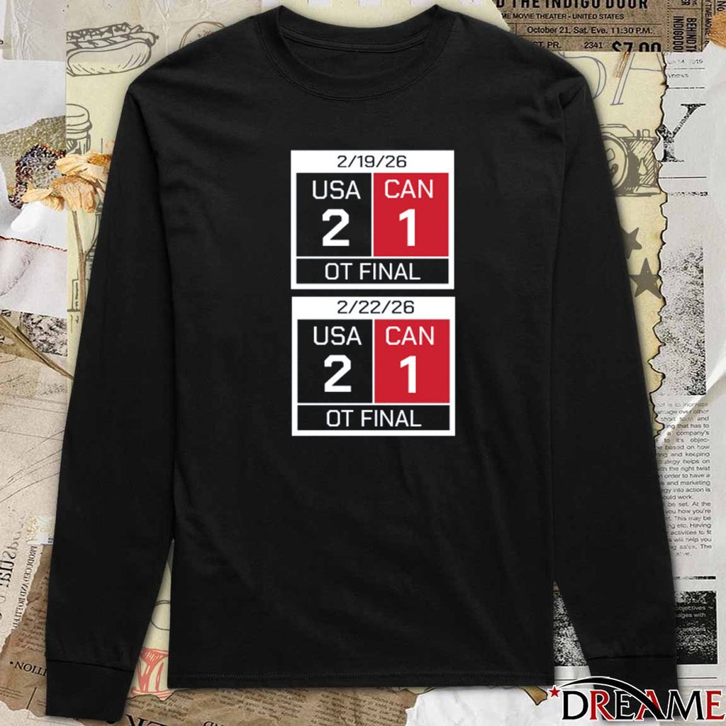 America Scoreboard That’s Just American Hockey USA vs Canada 2026 t-shirt