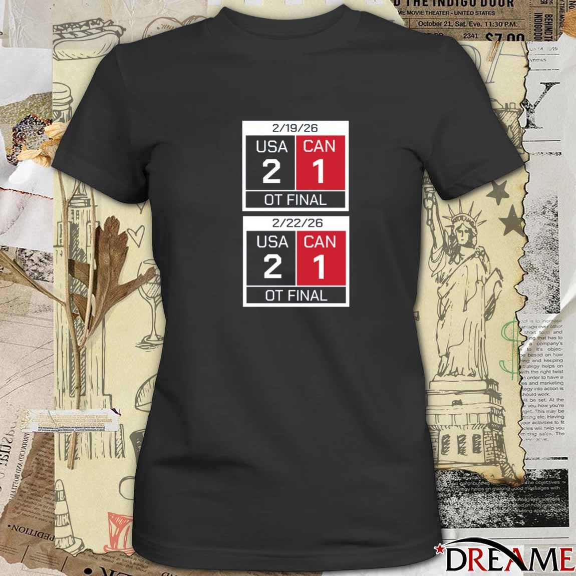 America Scoreboard That’s Just American Hockey USA vs Canada 2026 t-shirt