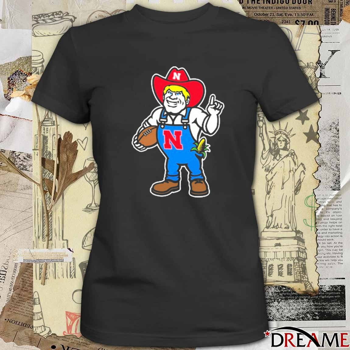 Andrew Whitworth Ryan Fitzpatrick Nebraska Huskers Herbie Mark Mascot t-shirt