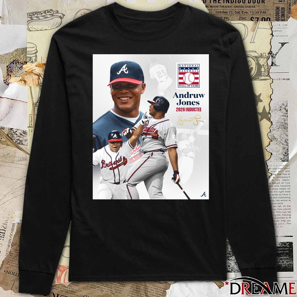 Andruw Jones 2026 Inductee National Baseball Hall Of Fame Signature Poster t-shirt