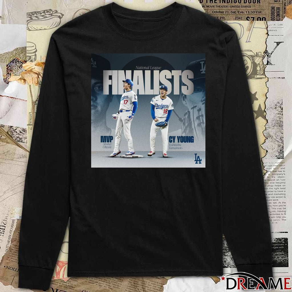 Angeles Dodgers National League awards Shohei Ohtani for MVP, Yoshinobu Yamamoto for Cy Young Poster t-shirt