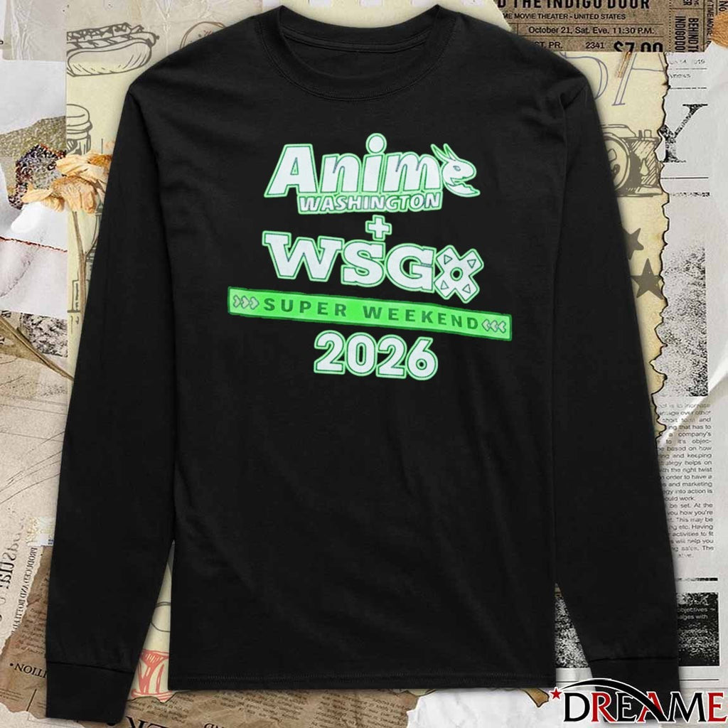 Anime Washington WSG Super Weekend 2026 t-shirt