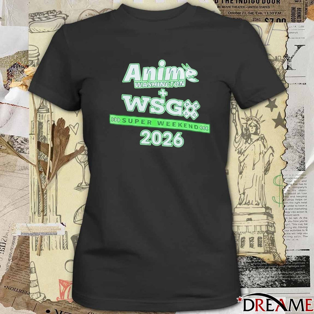 Anime Washington WSG Super Weekend 2026 t-shirt