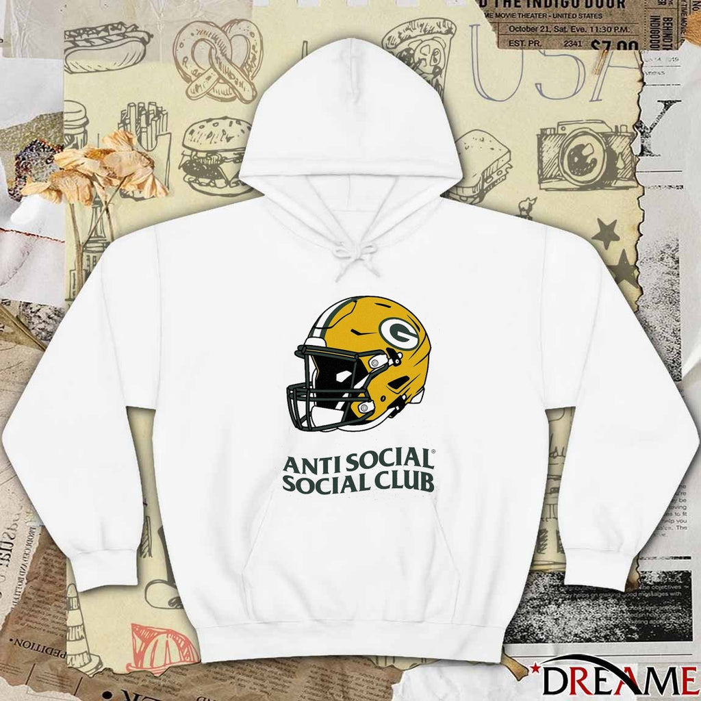 Anti Social Social Club x Green Bay Packers Impact Helmet t-shirt