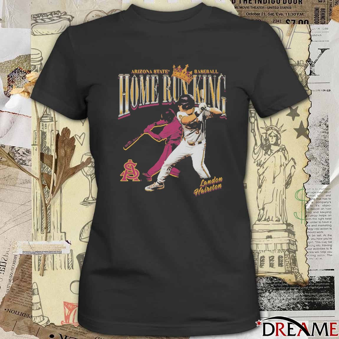 Arizona State Sun Devils Baseball Landon Hairston Home Run King t-shirt