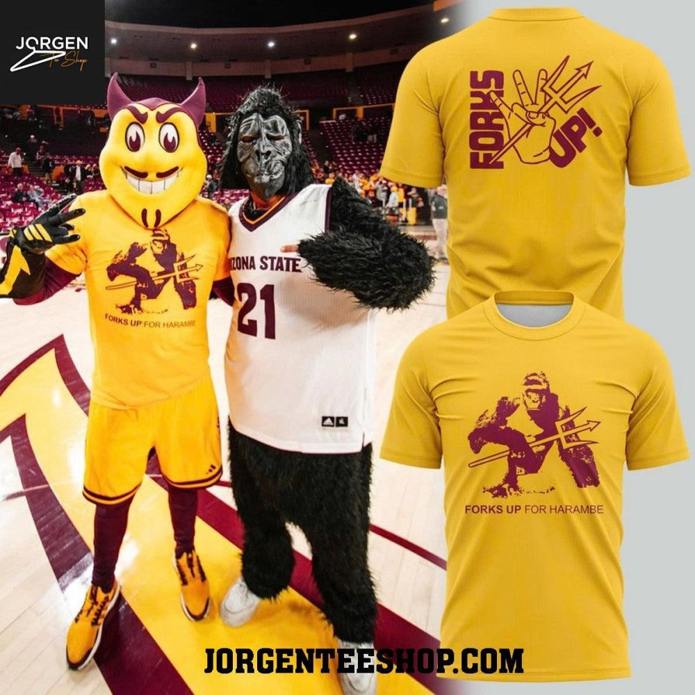 Arizona State Sun Devils Forks Up for Harambe 2026 Shirt
