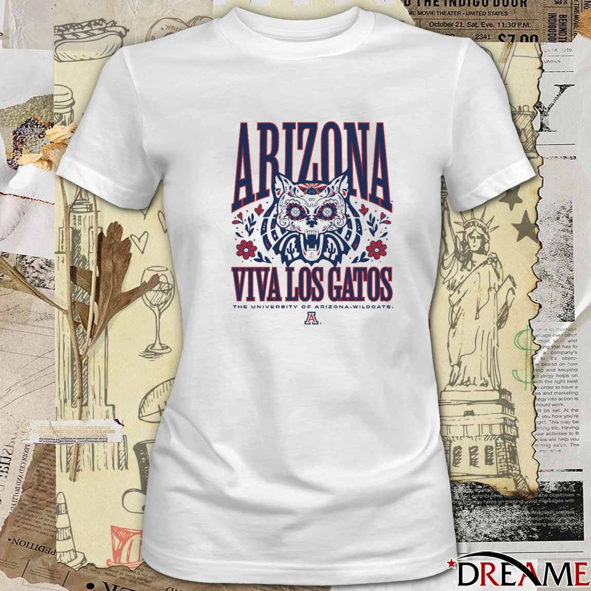 Arizona Viva Los Gatos The University Of Arizona Wildcats Cat t-shirt