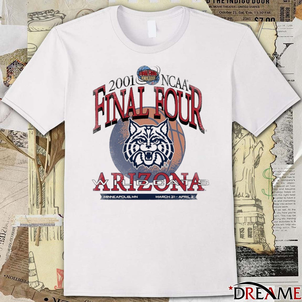 Arizona Wildcats 2001 NCAA Final Four Minneapolis MN March 31 – April 2 Heavy t-shirt