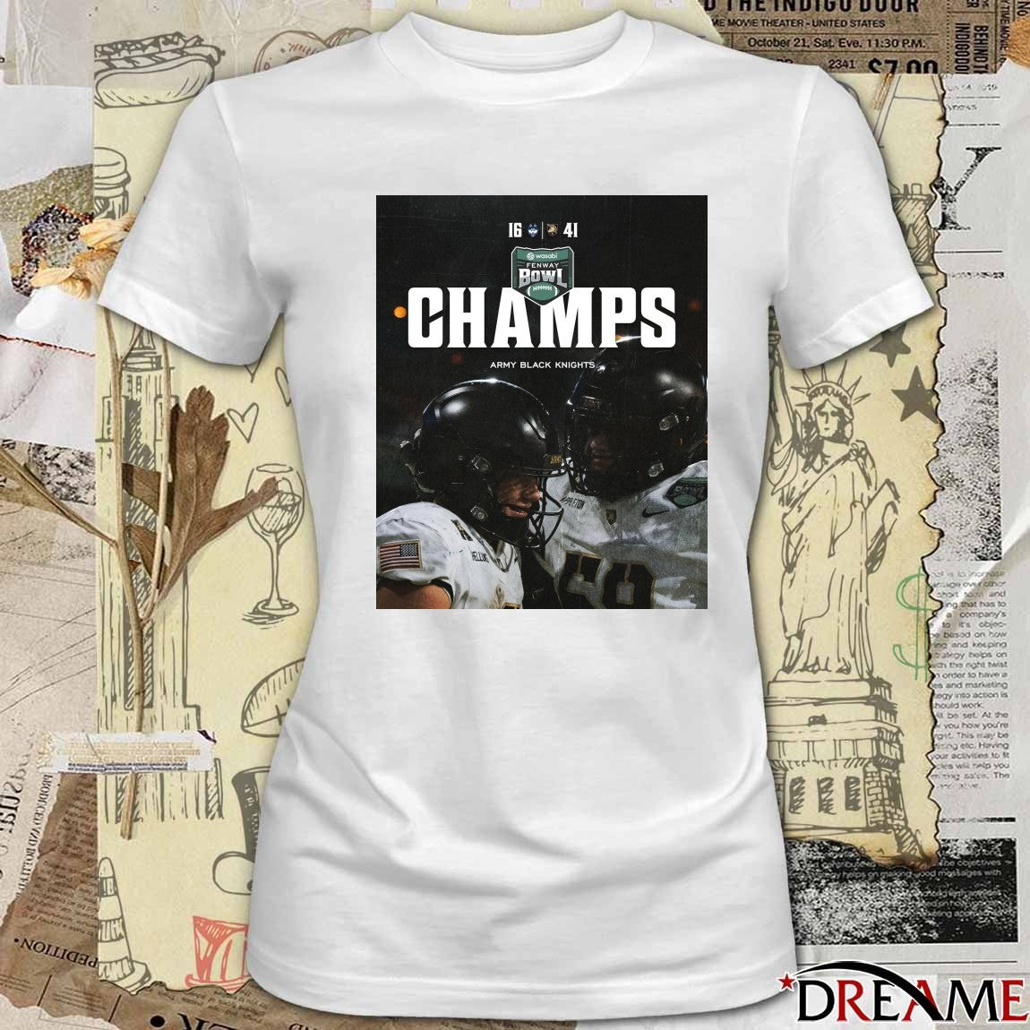 Army Black Knights Defeats UConn Huskies 2025 Wasabi Fenway Bowl Champions Poster t-shirt