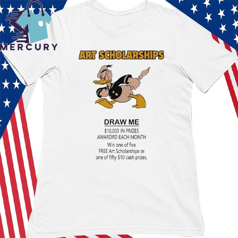 Art Scholarships Draw Me Vintage Cartoon Duck Shirt
