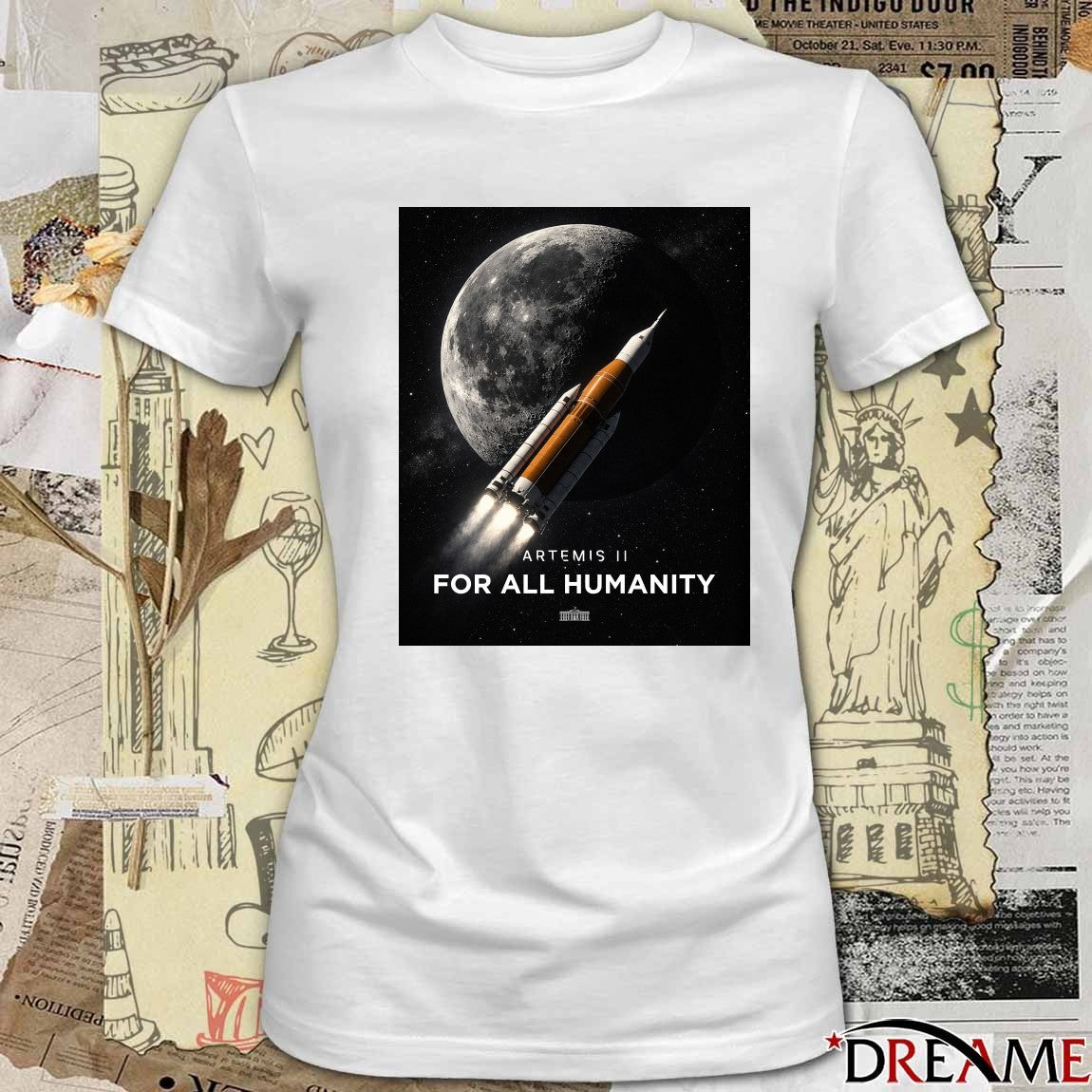 Artemis II For All Humanity The White House Poster t-shirt
