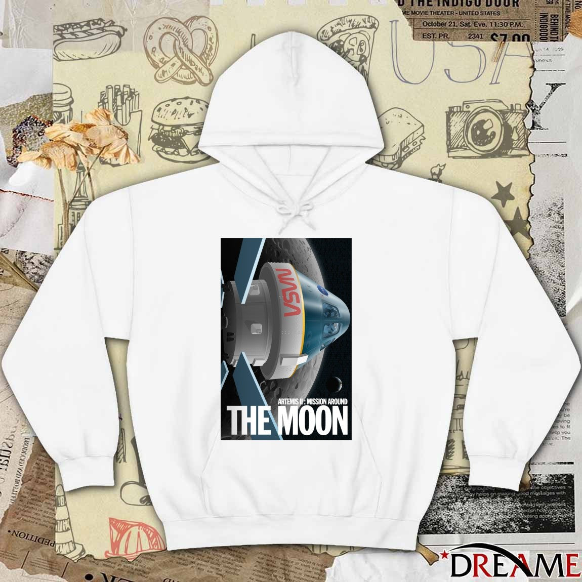 Artemis II Mission Around The Moon 2026 Poster t-shirt