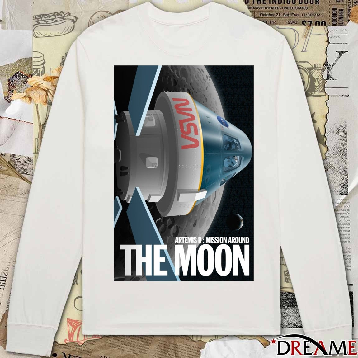 Artemis II Mission Around The Moon 2026 Poster t-shirt
