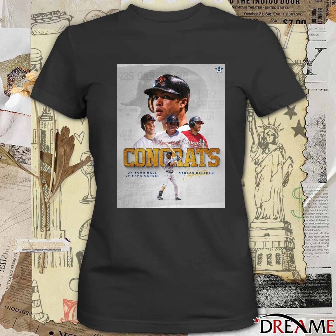 Astros Congrats Carlos Beltrán On Your Hall Of Fame Career Signature Poster t-shirt