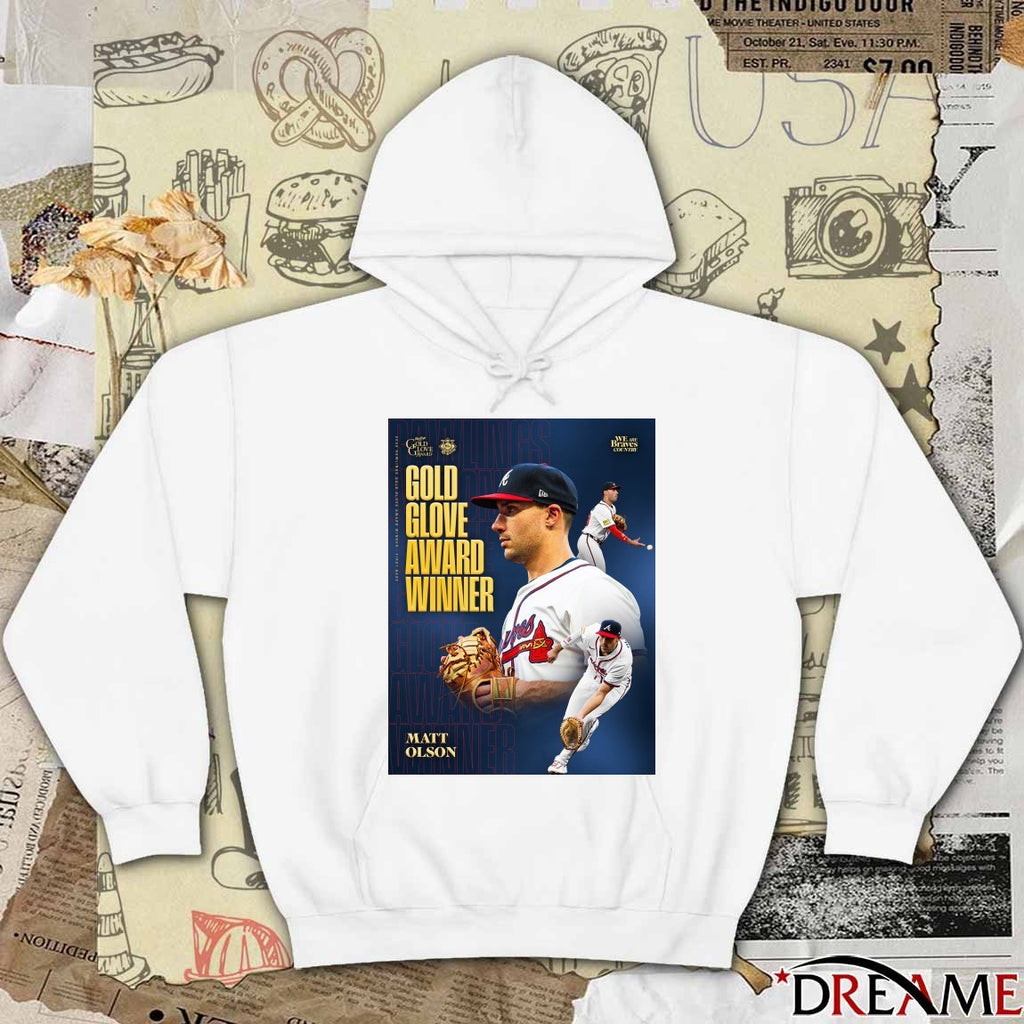 Atlanta Braves Congratulations to Matt Olson 2025 Rawlings Gold Glove Award Poster t-shirt