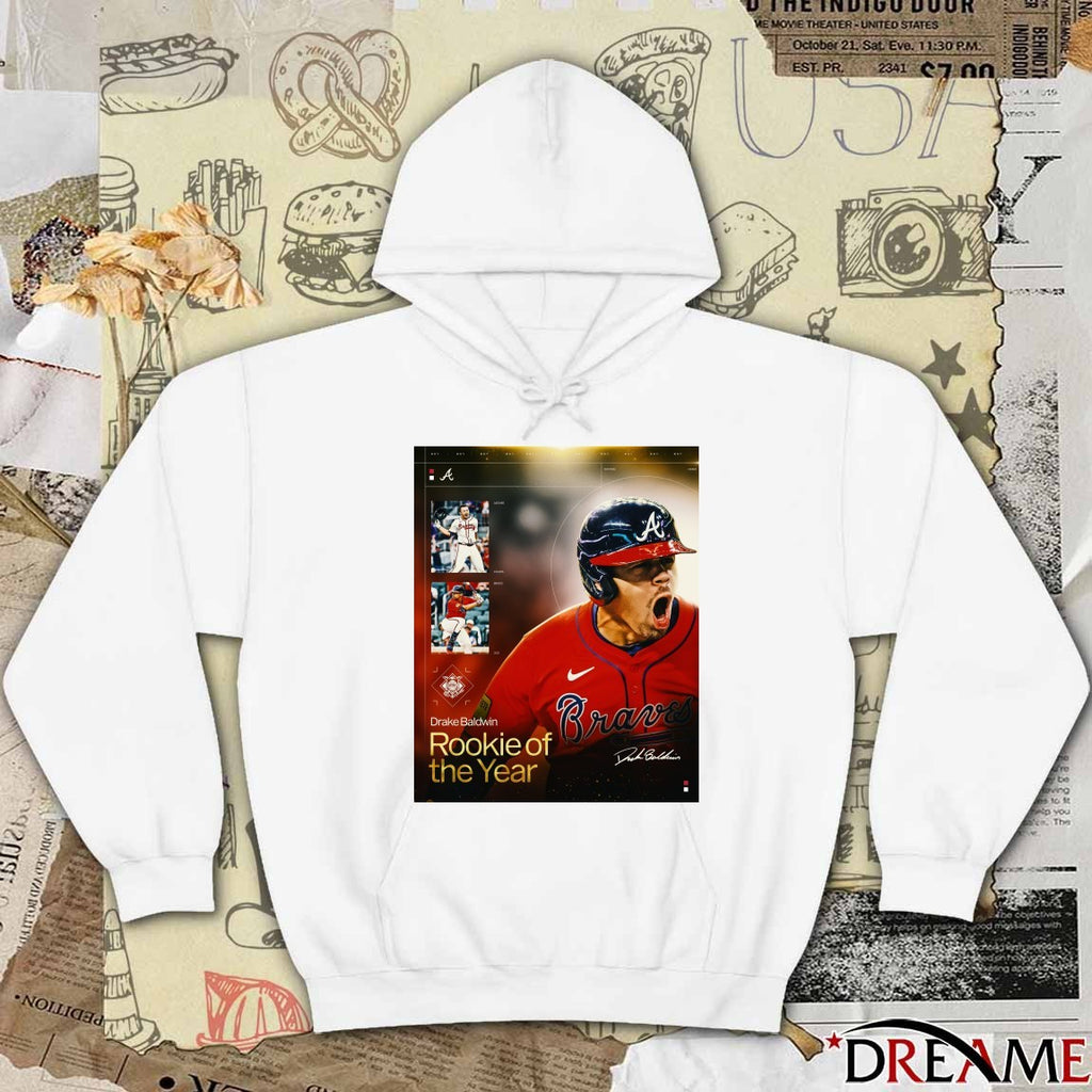 Atlanta Braves Drake Baldwin 2025 National League Rookie of the Year award Signature Poster t-shirt