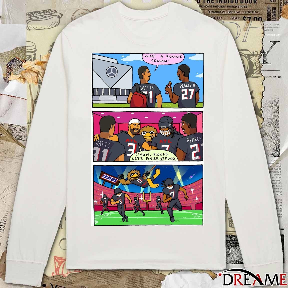 Atlanta Falcons What A Rookie Season C’Mon Rooks Let’s Finish Strong Poster t-shirt