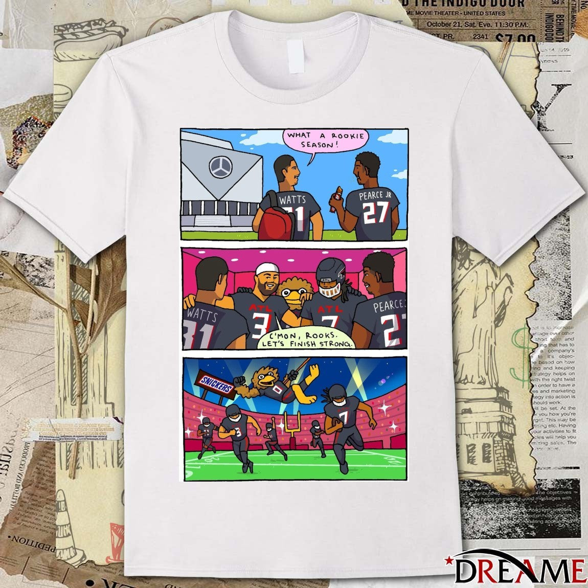 Atlanta Falcons What A Rookie Season C’Mon Rooks Let’s Finish Strong Poster t-shirt