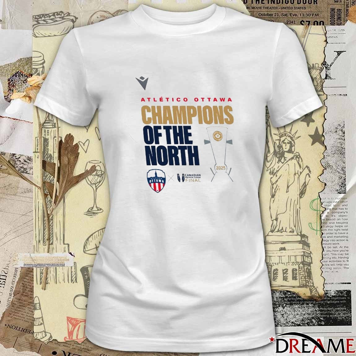 Atlético Ottawa Champions of the North 2025 Canadian Premier League Final t-shirt
