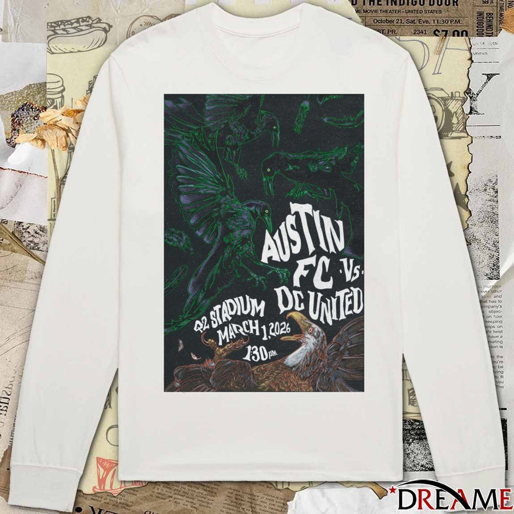 Austin FC vs. DC United March 1 2026 Q2 Stadium Poster t-shirt