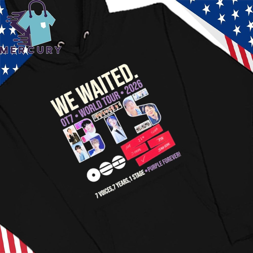 BTS We Waited OT7 World Tour 2026 Shirt