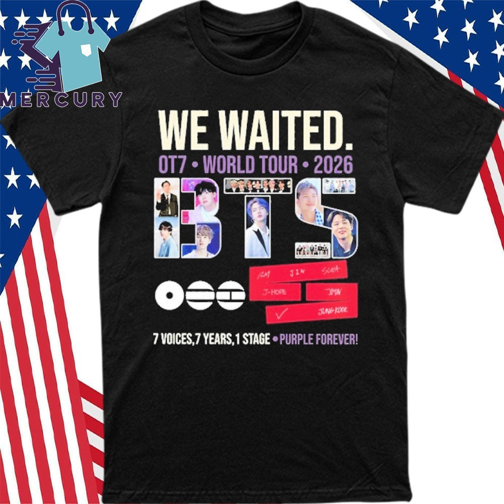BTS We Waited OT7 World Tour 2026 Shirt