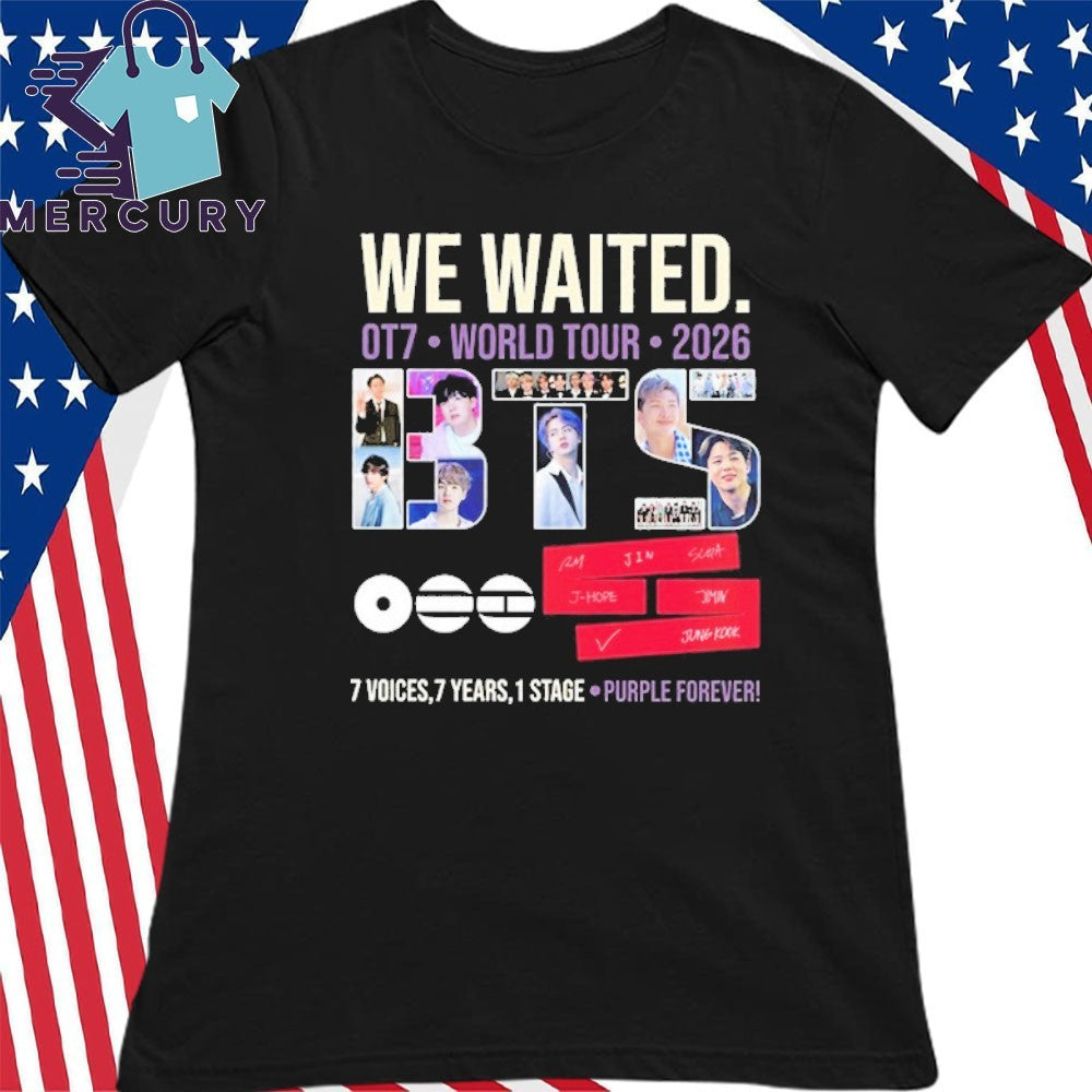 BTS We Waited OT7 World Tour 2026 Shirt