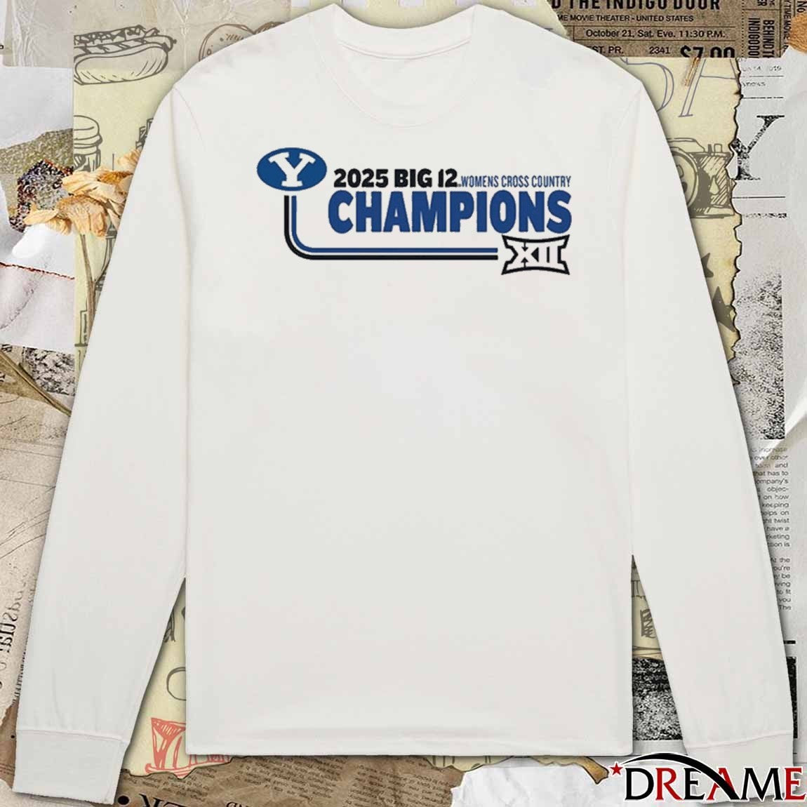BYU Cougars 2025 Big 12 Women’s Cross Country Champions Motion t-shirt