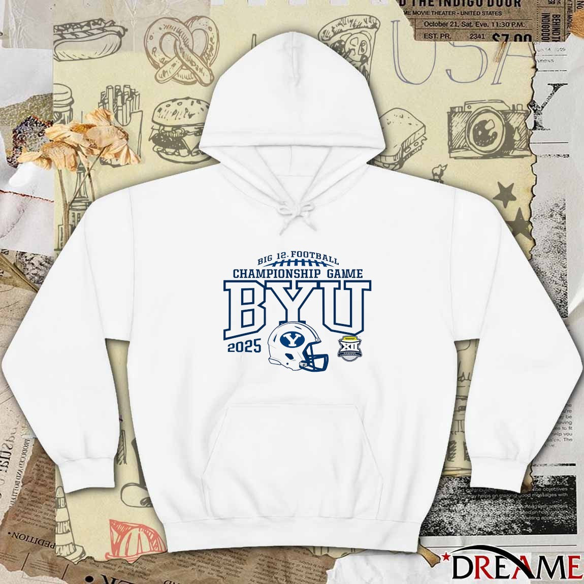 BYU Cougars 2025 NCAA Big 12 Football Championship Bound Helmet t-shirt