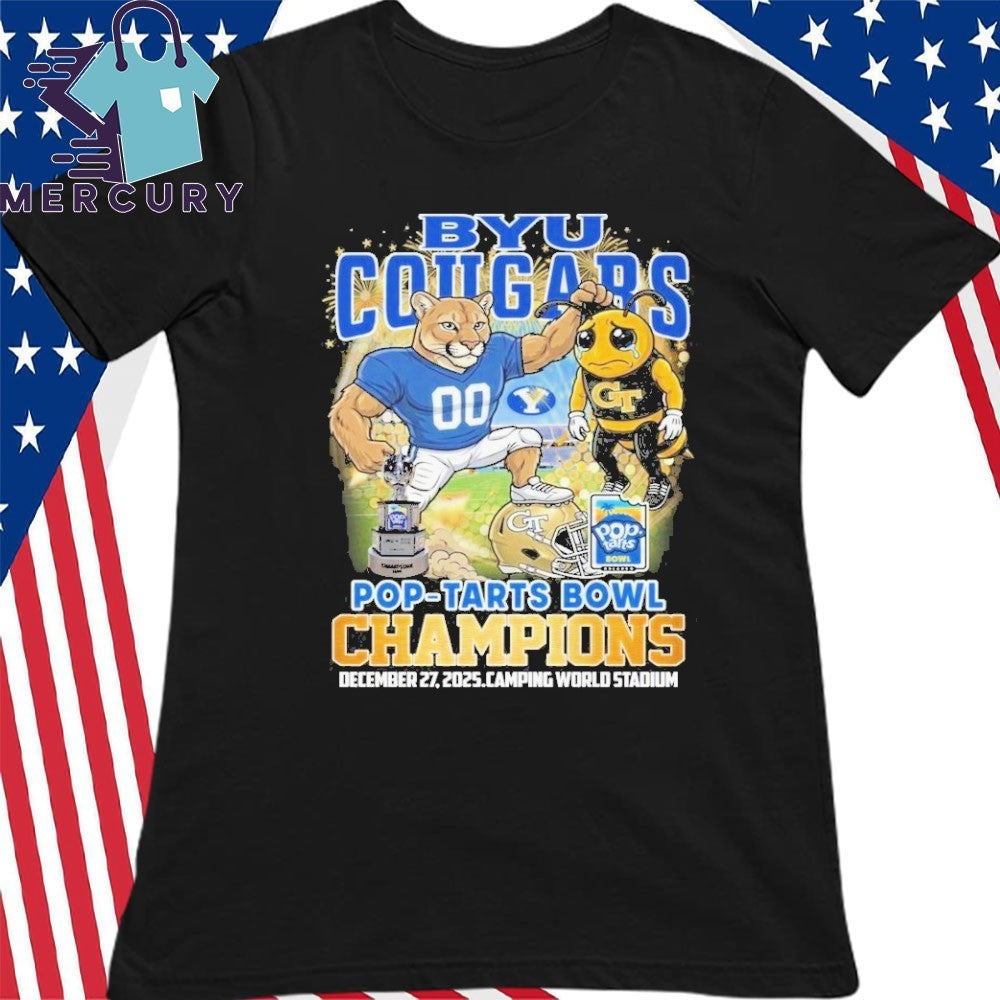 BYU Cougars 2025 Pop-Tarts Bowl Champions Mascot Shirt