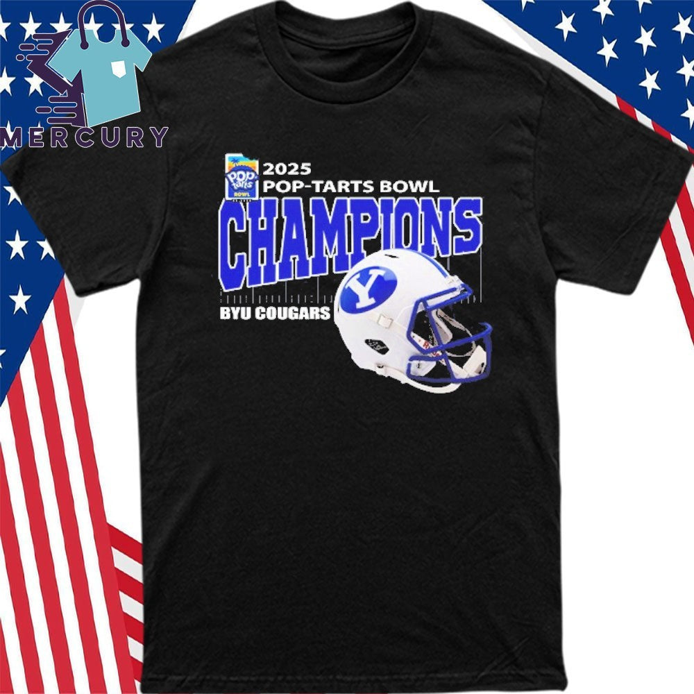 BYU Cougars Football 2025 Pop-Tarts Bowl Champions Helmet Shirt