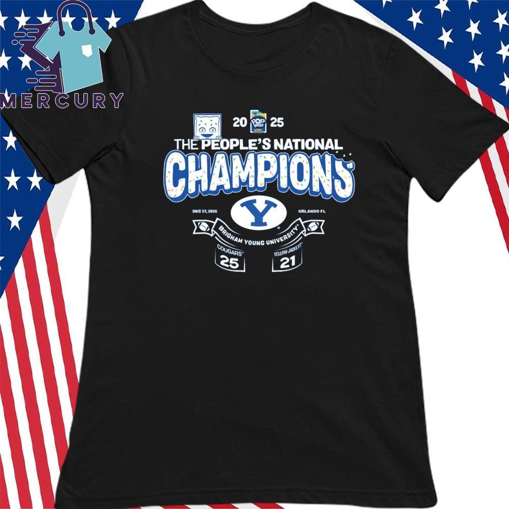 BYU Cougars Victory 25-21 Georgia Tech Yellow Jackets 2025 Pop-Tarts Bowl Champions Shirt