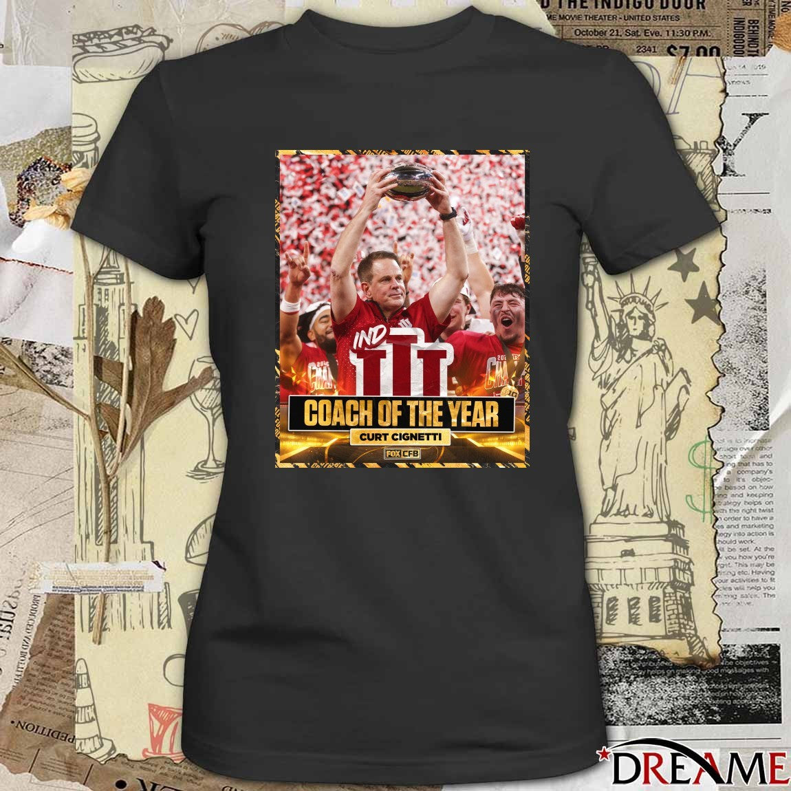 Back-2-Back Indiana Football Curt Cignetti wins the Home Depot Coach of the Year Poster t-shirt
