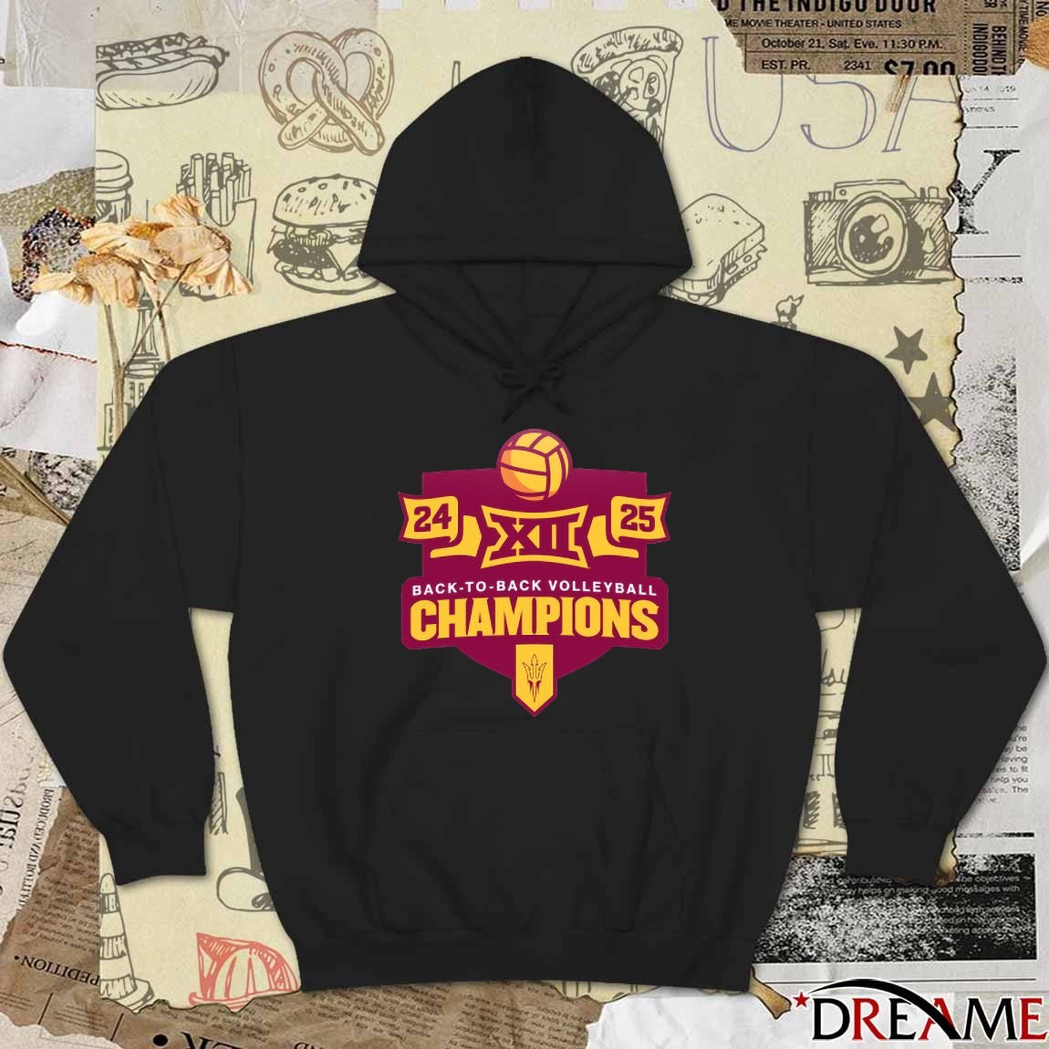 Back To Back 2024 – 2025 Big 12 Conference Volleyball Champions Arizona State Sun Devils t-shirt